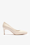 Cary Cream Leather Women's Heeled Shoes