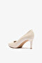 Cary Cream Leather Women's Heeled Shoes - 3