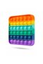 Popit Square Rainbow Color Sensory Toy Mental Development Stress Play 12.5X12.5Cm Pop It