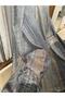 Color-Shifted Linen Textured New Style Tulle Curtain with Tight Pleats-Grey - 5