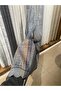 Color-Shifted Linen Textured New Style Tulle Curtain with Tight Pleats-Grey - 3