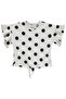 Polka Dot Printed Patchwork 6-18 Months Set - Ecru - 3
