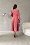 Balloon Sleeve Crew Neck Midi Dress - 5