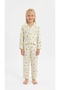 Girl's Floral Patterned 100% Cotton 4 Season Pajama Set - 4