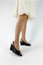 Genuine Leather Black Color Wedge Heels Women's Heeled Shoes Heeled Sandals between Size 36-40 - 4