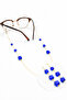 Italian Chain Cube Stone Glasses Chain / Cord Navy Blue