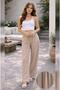 Women's Bubble-Gofre Casual Summer Comfortable Loose-Fit Elastic Cuffed Trousers - 2