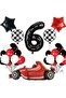 6 Year Old Race Car Themed Birthday Party Celebration Balloon Set - 2