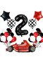 2 Years Old Race Car Themed Birthday Party Celebration Balloon Set - 2