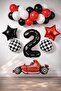 2 Years Old Race Car Themed Birthday Party Celebration Balloon Set
