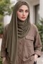 Khaki Twist Twisted Ready Shawl