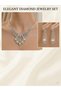 Pearl stone choker necklace and earring set - 4