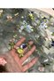 Gray Tulle Bandana New Season Spring Flower Embroidered Tulle Scarf Hair Accessory Combination - 5
