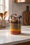 650 ml Borosilicate Glass Airtight Black Fabric Covered Jar with Bamboo Lids, Diameter: 8 Cm, H: 18 cm - 4