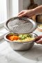 Steel Grater Set with Bowl, 24 cm Diameter, 2.5 L Capacity, 10 cm Depth - 7