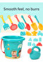 Beach Toy Set for Kids | Bucket + Watering Can + Shovels & Molds | Smooth No-Burr Edges - 5