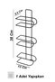 3 Layers Adhesive Toilet Paper Holder Holder Hanger Matte Black Metal Toilet Paper Holder - 6