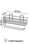 Paper Roll Towel Holder with Adhesive Shelf Napkin Holder Towel Paper Holder Black Bathroom Kitchen Organizer Shelf - 5