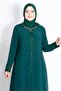 Sequin Detailed Evening Dress Green Tbs2218 - 5