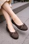 Tweed Fabric Mary Janes Ballet Flats Stylish Buckled Orthopedic Sole Everyday Shoes - 3