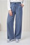Lunora Elastic-Waist Wide-Leg Trousers-MA3204 Indigo