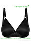 Women's Black Triangle Look Empty Cup Sponge Wire Free Bra