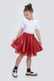 Leather Girls' Skirt M00725 Red