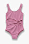 Ring Detailed Girls' Swimsuit