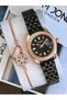 Original 2 Year Warranty Women's Wristwatch with Stone Rose Gold Color + Bracelet Gift