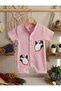100% Cotton Penguin Patterned Short Sleeve Shorts Jumpsuit / Baby Bodysuit / Children's Bodysuit - 2
