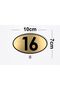 1 to 16 Ellipse Laser Black & Gold - Apartment Site -Apartment Hotel Office Door Number 10X7Cm - 4