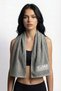 2-Pack 100% Cotton Gray Sports Athlete Towel Fitness Training Gym Golf Boxing Towel Sweat Absorbent 30X100 - 2