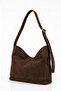 Women's Shoulder Bag Soft Interior and Exterior Texture Quality Craftsmanship and Suede Leather Handbag with Zipper - 2