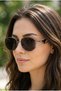 Gogo Black Sunglasses Organic Glass Geometric Frame 56 Ekartman