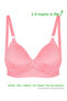 Women's Salmon Lace Gathering Reducing No Underwire Empty Cup Bra