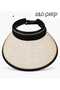 Women's Sunscreen Straw Visor Hat - Back Adjustable