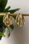 Accessory 3-Piece Ring Model Wide Form, Steel Women's Earrings