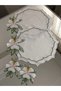 Placemat Supla Presentation Napkins with Lily Embroidery for 2 Persons - 4 Piece Spring Series with Gift