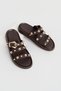 Women's Modern Design Troklu Slippers – Casual Stylish Brown Summer Model