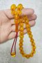 Large Sphere Cut Dense Maroon Faceted Habbe / Ottoman Tassel / Crimped Amber Prayer Beads / Premium Boxed - 4