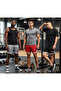 New Season Trend Honeycomb Fabric 3-Piece Bulls Printed Shorts - 2