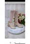 Girl's Gold Silvery Square Heel Evening Dress Stylish Shoes - 4