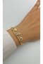 Lucky and Evil Eye Themed Charm Women's Bracelet (Silver and Gold Color) - Adjustable to Fit the Wrist - 2