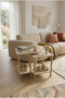 Modern Minimal Design Side Table Decorative Wooden Travertine Nesting Table Set of 2 40*50cm - 4