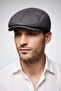 Unisex Black Straw Cap Hat |   Summer Breathable Knitted Italian Style Flat Cap - 2