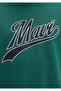 Logo Printed Green T-Shirt Loose Fit / Loose Relaxed Fit 0613023-71874 - 8