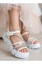 Girl's High Sole Stone Sandals