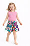 Girl's Shorts Suit 2S. Purple Cotton Love Printed - 2