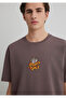Tasmanian Devil Printed Purple T-Shirt Loose Fit / Relaxed Fit 0612657-70423 - 5