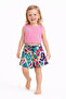 Girl's Shorts Suit 2S. Purple Cotton Love Printed